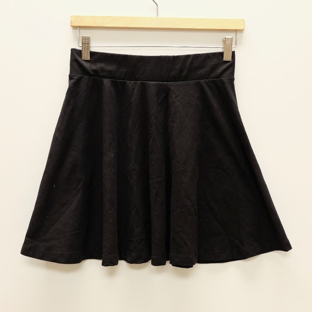 Divided Black Skater Skirt, Size Small